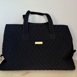Vera Bradley Black Quilted Weekender Tote Bag